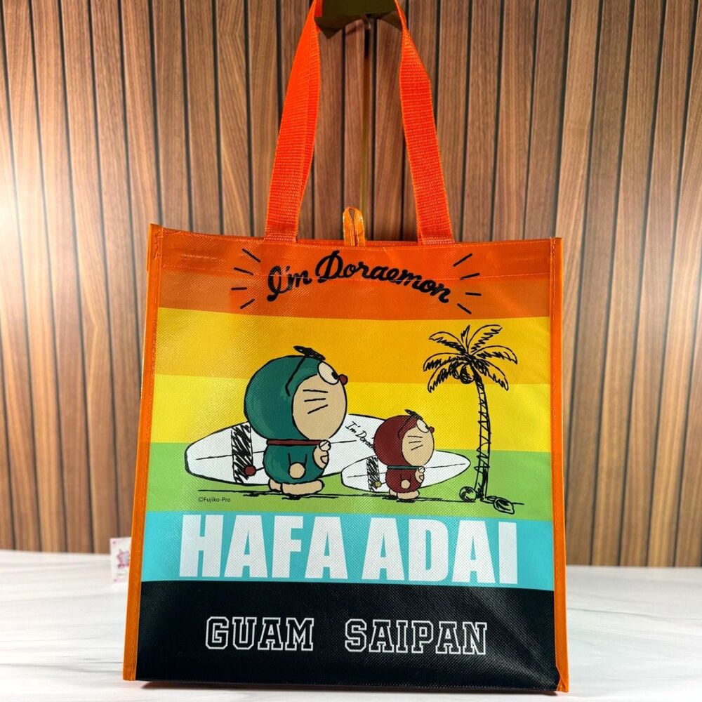 DORAEMON Surf Reusable Tote Bag GUAM SAIPAN (ABC Stores) Hafa Adai Exclusive NEW